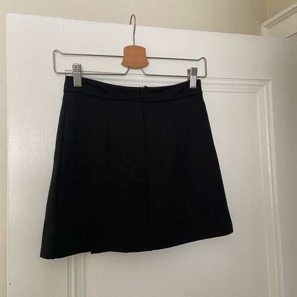 Black Mini Skirt with Built-in Shorts - Picture 2 of 7
